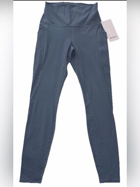 NWT*LULULEMON*SIZE 6*ALIGN HIGH RISE 28”L PANT*POCKETS*AUTHENTIC*BLUE STEEL $128